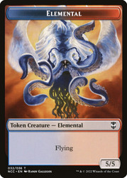 {Elemental Token} (5/5) // {Rogue Token}\nStreets of New Capenna Commander\nSingle\nMagic The Gathering