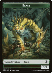 {Beast Token} // {Saproling Token}\nStreets of New Capenna Commander\nSingle\nMagic The Gathering