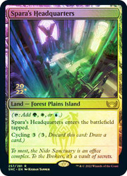 Spara's Headquarters (Prerelease) (Streets of New Capenna)\nPromo: Date Stamped\nSingle\nMagic The Gathering