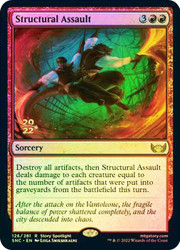 Structural Assault (Prerelease) (Streets of New Capenna)\nPromo: Date Stamped\nSingle\nMagic The Gathering