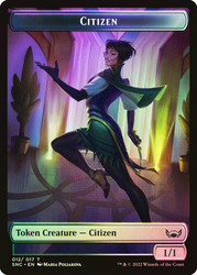 {Citizen Token} // {Treasure Token} (#15)\nStreets of New Capenna\nSingle\nMagic The Gathering
