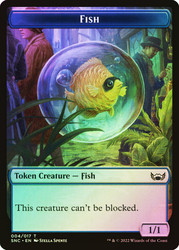 {Fish Token} // {Rhino Warrior Token}\nStreets of New Capenna\nSingle\nMagic The Gathering