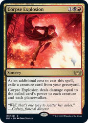 Corpse Explosion (Promo Pack) (Streets of New Capenna)\nPromo: Planeswalker Stamped\nSingle\nMagic The Gathering