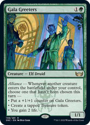 Gala Greeters (Promo Pack) (Streets of New Capenna)\nPromo: Planeswalker Stamped\nSingle\nMagic The Gathering