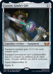 Luxior, Giada's Gift (Promo Pack) (Streets of New Capenna)\nPromo: Planeswalker Stamped\nSingle\nMagic The Gathering
