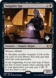 Sanguine Spy (Promo Pack) (Streets of New Capenna)\nPromo: Planeswalker Stamped\nSingle\nMagic The Gathering