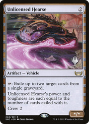 Unlicensed Hearse (Promo Pack) (Streets of New Capenna)
Promo
Single
Magic: The Gathering