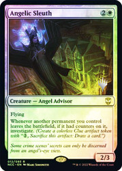 Angelic Sleuth (Promo Pack) (Streets of New Capenna Commander)\nPromo: Planeswalker Stamped\nSingle\nMagic The Gathering
