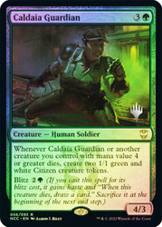 Caldaia Guardian (Promo Pack) (Streets of New Capenna Commander)\nPromo: Planeswalker Stamped\nSingle\nMagic The Gathering