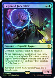 Cephalid Facetaker (Promo Pack) (Streets of New Capenna Commander)\nPromo: Planeswalker Stamped\nSingle\nMagic The Gathering