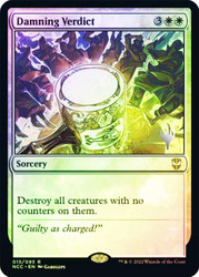 Damning Verdict (Promo Pack) (Streets of New Capenna Commander)\nPromo: Planeswalker Stamped\nSingle\nMagic The Gathering