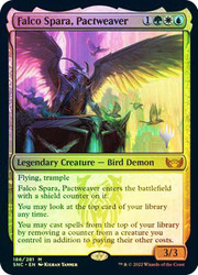 Falco Spara, Pactweaver (Promo Pack) (Streets of New Capenna)\nPromo: Planeswalker Stamped\nSingle\nMagic The Gathering
