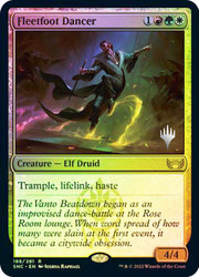 Fleetfoot Dancer (Promo Pack) (Streets of New Capenna)\nPromo: Planeswalker Stamped\nSingle\nMagic The Gathering