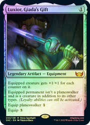 Luxior, Giada's Gift (Promo Pack) (Streets of New Capenna)\nPromo: Planeswalker Stamped\nSingle\nMagic The Gathering