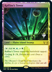 Raffine's Tower (Promo Pack) (Streets of New Capenna)\nPromo: Planeswalker Stamped\nSingle\nMagic The Gathering