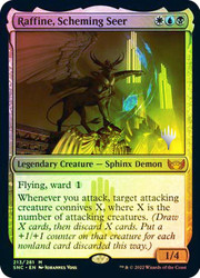Raffine, Scheming Seer (Promo Pack) (Streets of New Capenna)\nPromo: Planeswalker Stamped\nSingle\nMagic The Gathering