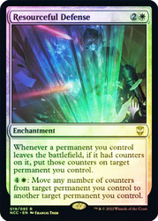 Resourceful Defense (Promo Pack) (Streets of New Capenna Commander)\nPromo: Planeswalker Stamped\nSingle\nMagic The Gathering