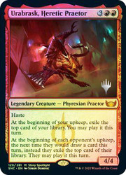 Urabrask, Heretic Praetor (Promo Pack) (Streets of New Capenna)\nPromo: Planeswalker Stamped\nSingle\nMagic The Gathering
