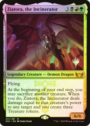 Ziatora, the Incinerator (Promo Pack) (Streets of New Capenna)
Promo
Single
Magic: The Gathering