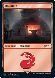 Mountain (Secret Lair) (#487)\nPromo: General\nSingle\nMagic The Gathering