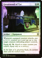 Greatsword of Tyr\nCommander Legends: Battle for Baldur's Gate\nSingle\nMagic The Gathering