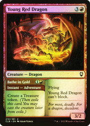 Young Red Dragon // Bathe in Gold\nCommander Legends: Battle for Baldur's Gate\nSingle\nMagic The Gathering