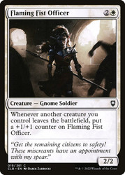 Flaming Fist Officer\nCommander Legends: Battle for Baldur's Gate\nSingle\nMagic The Gathering