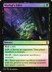 Myrkul's Edict\nCommander Legends: Battle for Baldur's Gate\nSingle\nMagic The Gathering