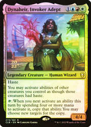 Dynaheir, Invoker Adept (Prerelease) (Commander Legends: Battle for Baldur's Gate)\nPromo: Date Stamped\nSingle\nMagic The Gathering