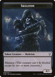 {Skeleton Token}\nCommander Legends: Battle for Baldur's Gate\nSingle\nMagic The Gathering