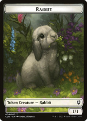 {Rabbit Token}\nCommander Legends: Battle for Baldur's Gate\nSingle\nMagic The Gathering