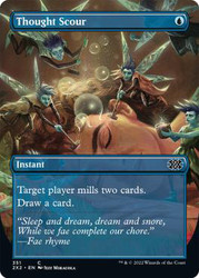 Thought Scour (Borderless)\nDouble Masters 2022 - Variants\nSingle\nMagic The Gathering
