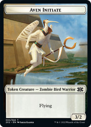 {Aven Initiate Token} // {Worm Token}\nDouble Masters 2022\nSingle\nMagic The Gathering