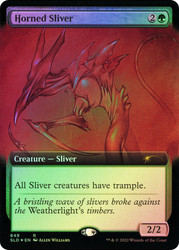Horned Sliver (Secret Lair) (Extended Art)\nPromo: General\nSingle\nMagic The Gathering