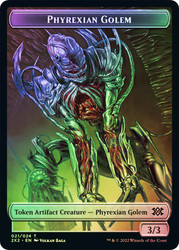 {Phyrexian Golem Token} // {Saproling Token}\nDouble Masters 2022\nSingle\nMagic The Gathering