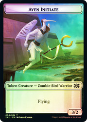 {Aven Initiate Token} // {Worm Token}\nDouble Masters 2022\nSingle\nMagic The Gathering