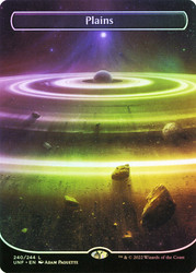 Plains (#240) (Borderless)\nUnfinity\nSingle\nMagic The Gathering