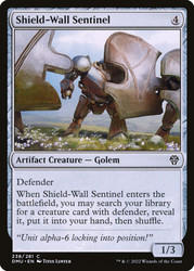 Shield-Wall Sentinel\nDominaria United\nSingle\nMagic The Gathering