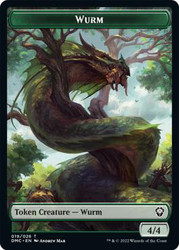 {Wurm Token}\nDominaria United Commander\nSingle\nMagic The Gathering