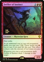 Defiler of Instinct (Prerelease) (Dominaria United)\nPromo: Date Stamped\nSingle\nMagic The Gathering