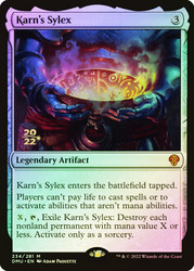 Karn's Sylex (Prerelease) (Dominaria United)\nPromo: Date Stamped\nSingle\nMagic The Gathering