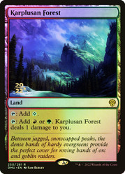 Karplusan Forest (Prerelease) (Dominaria United)\nPromo: Date Stamped\nSingle\nMagic The Gathering