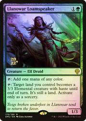 Llanowar Loamspeaker (Prerelease) (Dominaria United)\nPromo: Date Stamped\nSingle\nMagic The Gathering