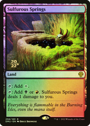 Sulfurous Springs (Prerelease) (Dominaria United)\nPromo: Date Stamped\nSingle\nMagic The Gathering