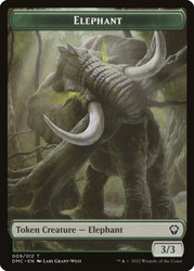 {Elephant Token} // {Treasure Token}\nDominaria United Commander\nSingle\nMagic The Gathering