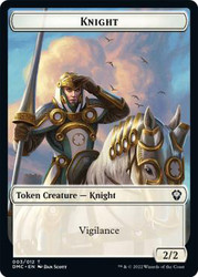{Knight Token} (Vigilance) // {Zombie Knight Token}\nDominaria United Commander\nSingle\nMagic The Gathering
