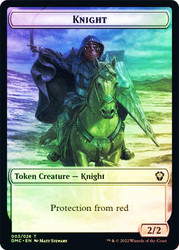 {Knight Token} // {Phyrexian Token}\nDominaria United Commander\nSingle\nMagic The Gathering