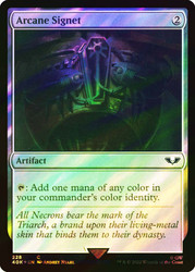 Arcane Signet (#228) (Surge Foil)\nWarhammer 40,000 Commander - Surge Foil\nSingle\nMagic The Gathering