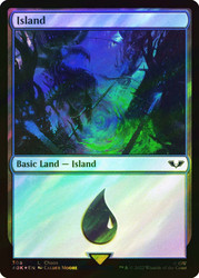 Island (#308) (Surge Foil)\nWarhammer 40,000 Commander - Surge Foil\nSingle\nMagic The Gathering