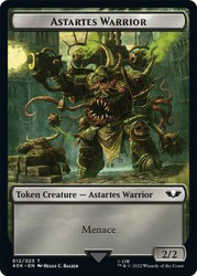 {Astartes Warrior Token} (Black) // {Plaguebearer of Nurgle Token}\nWarhammer 40,000 Commander\nSingle\nMagic The Gathering